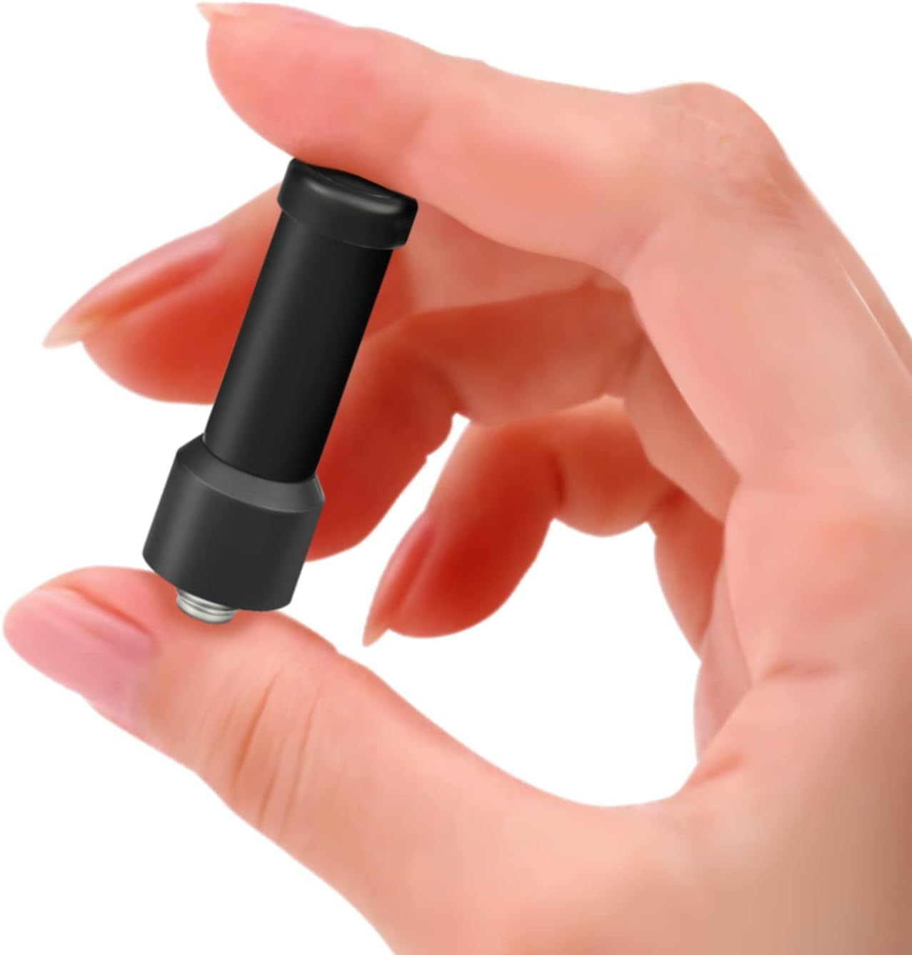 High-quality finish detail of the compact UHF antenna coil for portable radios