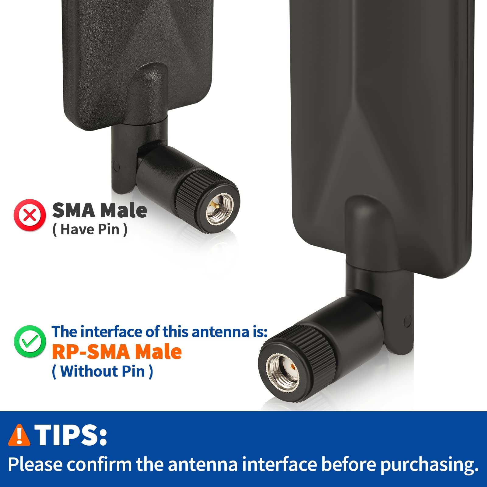 Long-range 9dBi cellular whip antenna designed for weak signal areas in forests