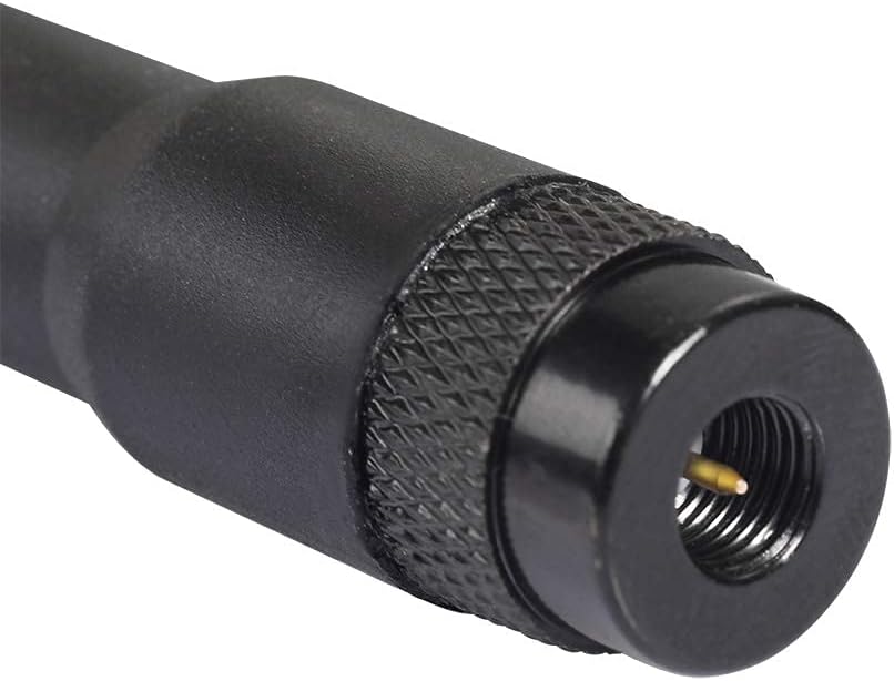 Precision-threaded SMA-Male connector ensuring a secure fit for handheld transceiver ports.