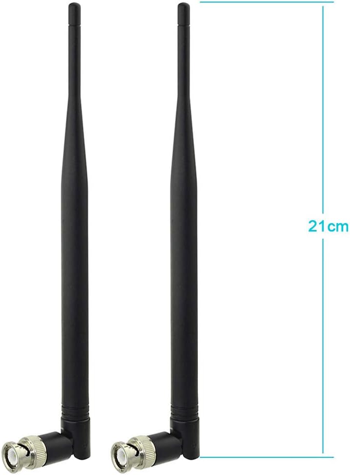 Product dimensions showing the antenna length (approx. 25cm) optimized for the UHF 500-900MHz spectrum