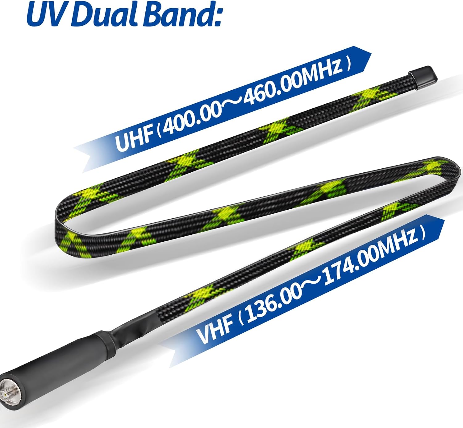Technical diagram showcasing the 109.5cm fully extended length and the flexible folding structure
