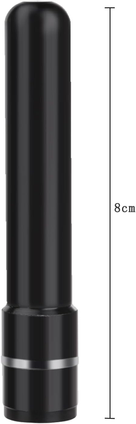 Technical diagram showing the compact length, emphasizing its portability
