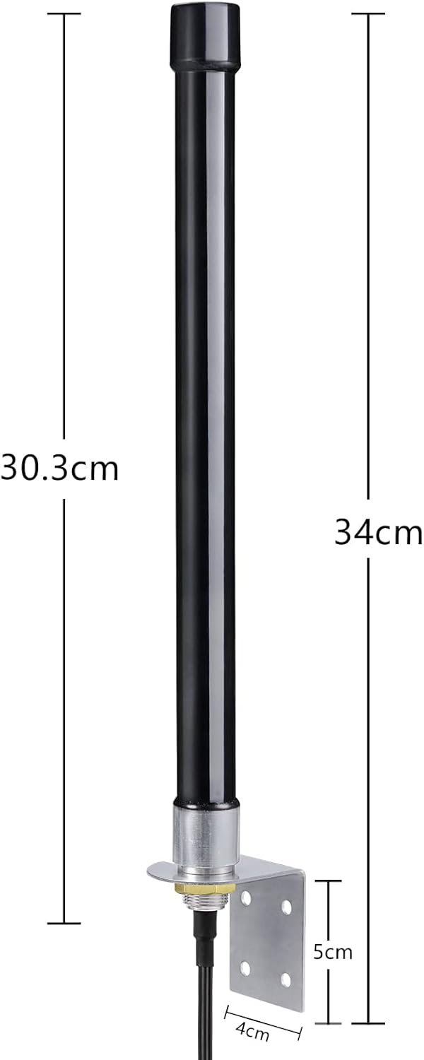 Technical dimension drawing of Bingfu 4G LTE high gain antenna