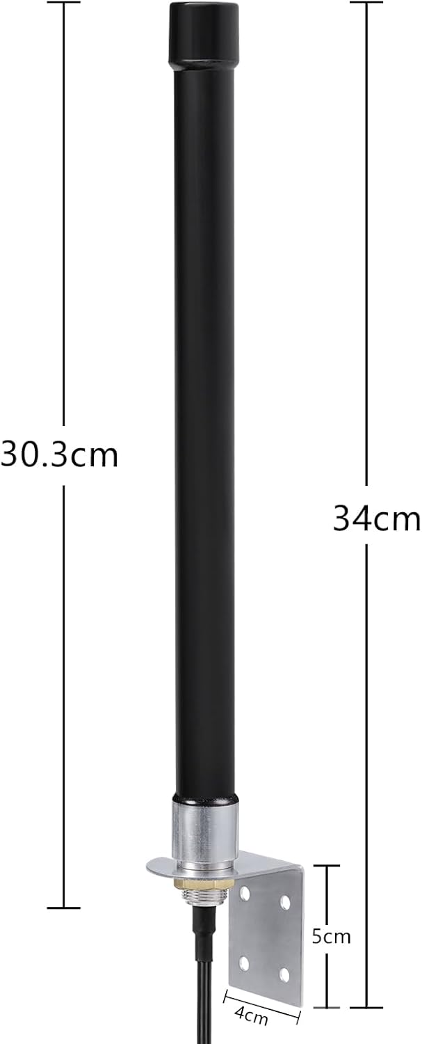 Technical dimensions and mounting hole spacing for Bingfu outdoor wall-mount antenna