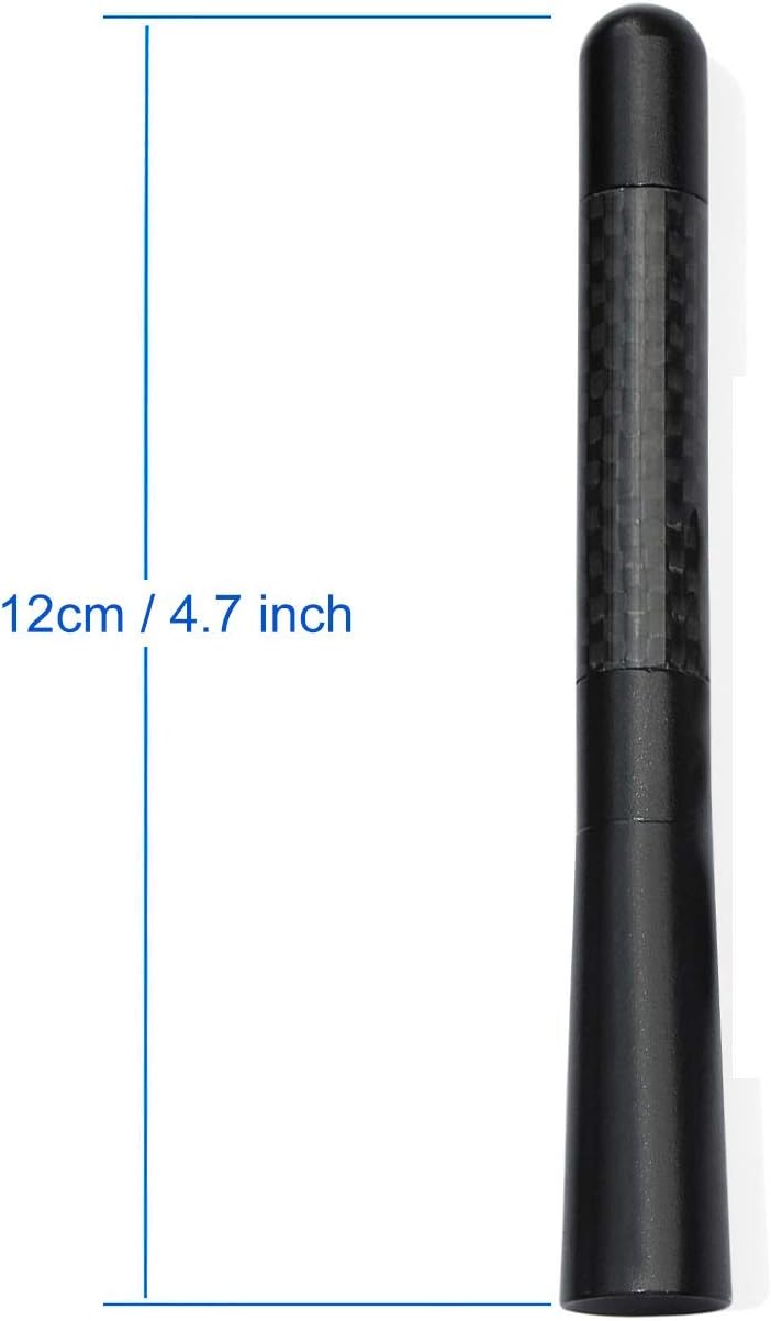 Technical drawing showing the compact 120mm (4.7 inch) height and the universal compatibility with Harley touring models