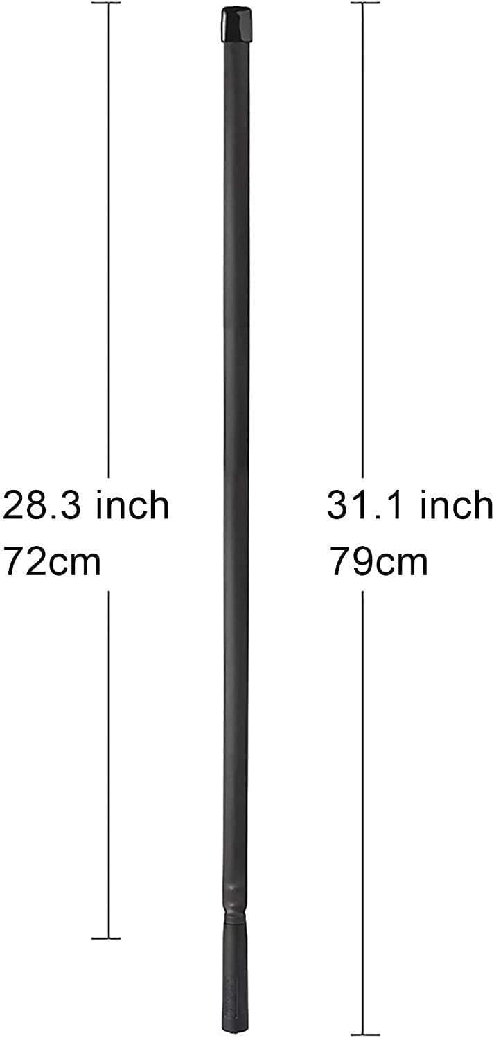 Technical layout showing the 72cm length when fully extended and the foldable structure