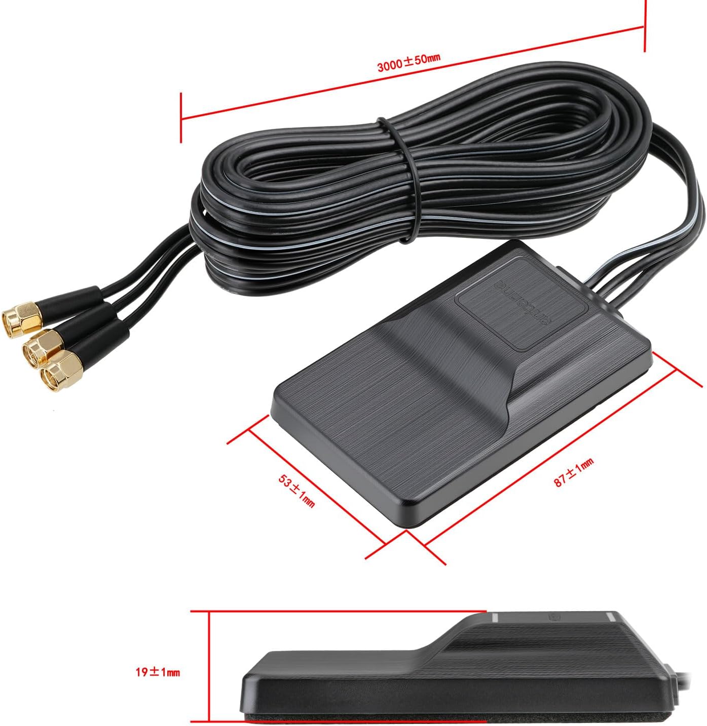 Technical layout showing the compact footprint and magnetic mounting dimensions