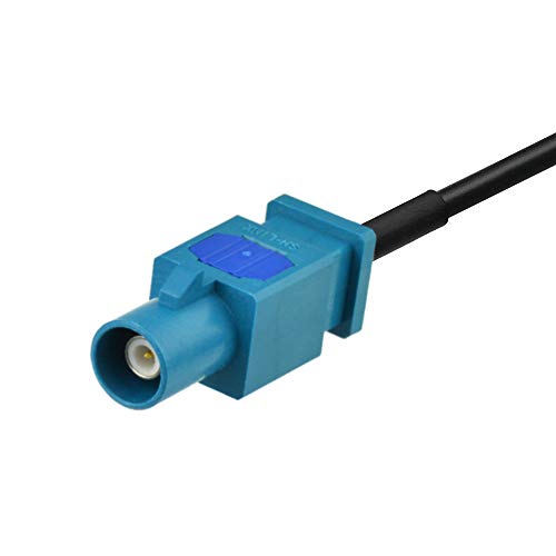 Bingfu Universal Vehicle Car Stereo FM AM Radio Antenna Adapter Cable Fakra Z Male to DIN Plug Connector Cable 15cm 6 inch for Car Stereo Audio HD Radio Head Unit CD Media Player Receiver