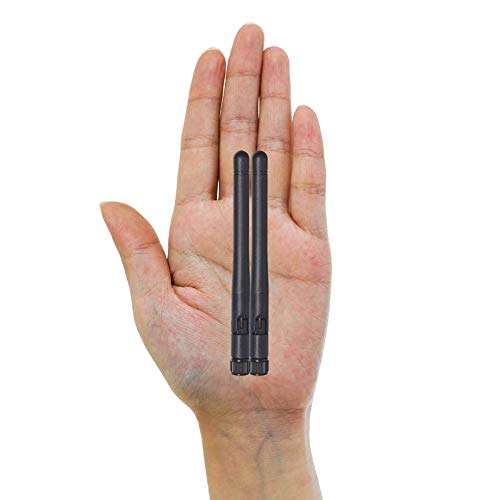 Bingfu Dual Band WiFi 2.4GHz 5GHz 5.8GHz 3dBi MIMO RP-SMA Male Antenna (2-Pack) for WiFi Router Signal Booster Repeater Wireless Network Card USB Adapter Security IP Camera Video Surveillance Monitor