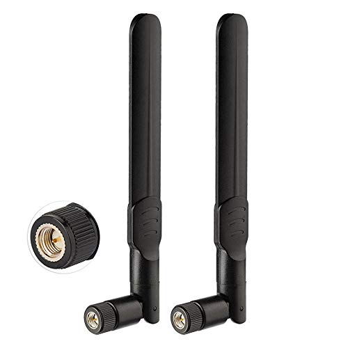 Bingfu 4G LTE 8dBi SMA Male Antenna (2-Pack) Compatible with 4G LTE Wireless CPE Router Hotspot Cellular Gateway Trail Camera Game Camera Outdoor Security Camera