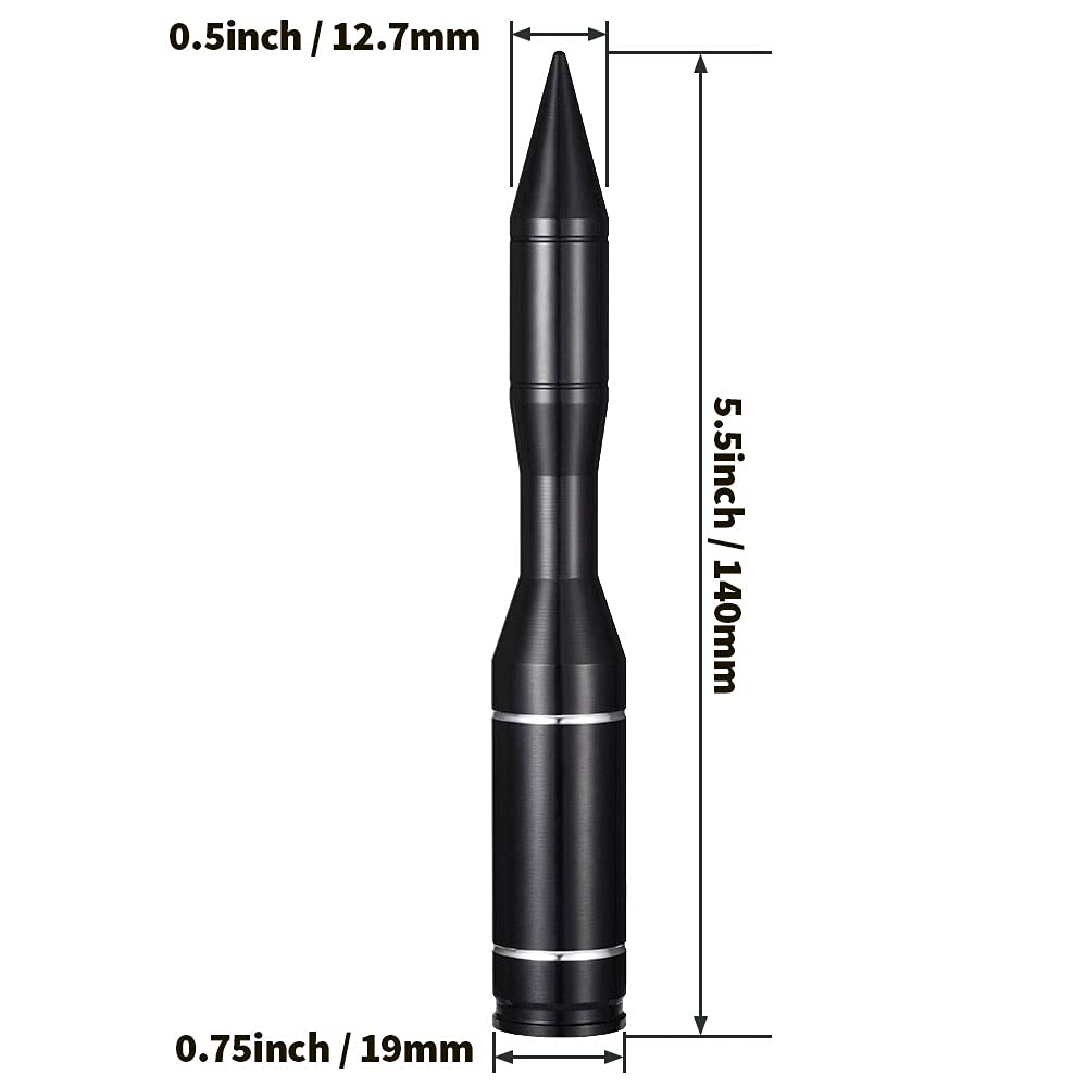 Bingfu Vehicle Bullet Antenna Mast Rocket Car Truck Antenna Replacement for GM Chevy Chevrolet Silverado 1500 2500 3500 HD Avalanche GMC Sierra 1500 2500 3500 Denali Heavy Duty Pickup Trucks