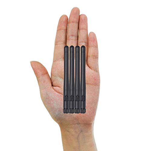 Bingfu Dual Band WiFi 2.4GHz 5GHz 5.8GHz 3dBi MIMO RP-SMA Male Antenna (4-Pack) for WiFi Router Wireless Network Card USB Adapter Security IP Camera Video Surveillance Monitor
