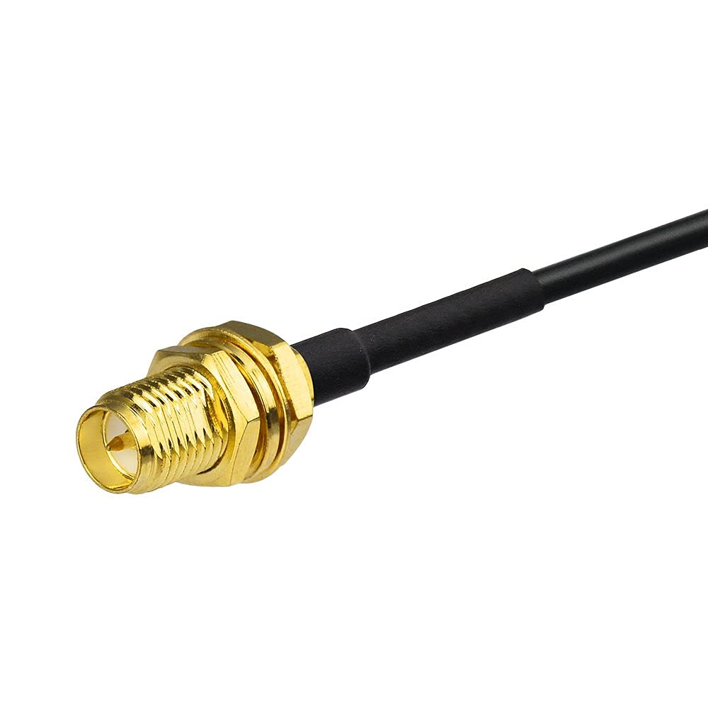 Bingfu RP-SMA Male to RP-SMA Female Bulkhead Mount RG174 WiFi Antenna Extension Coaxial Cable 20 feet for WiFi Router Wireless Network Card USB Adapter Security IP Camera Lora LoraWAN Gateway Hotspot