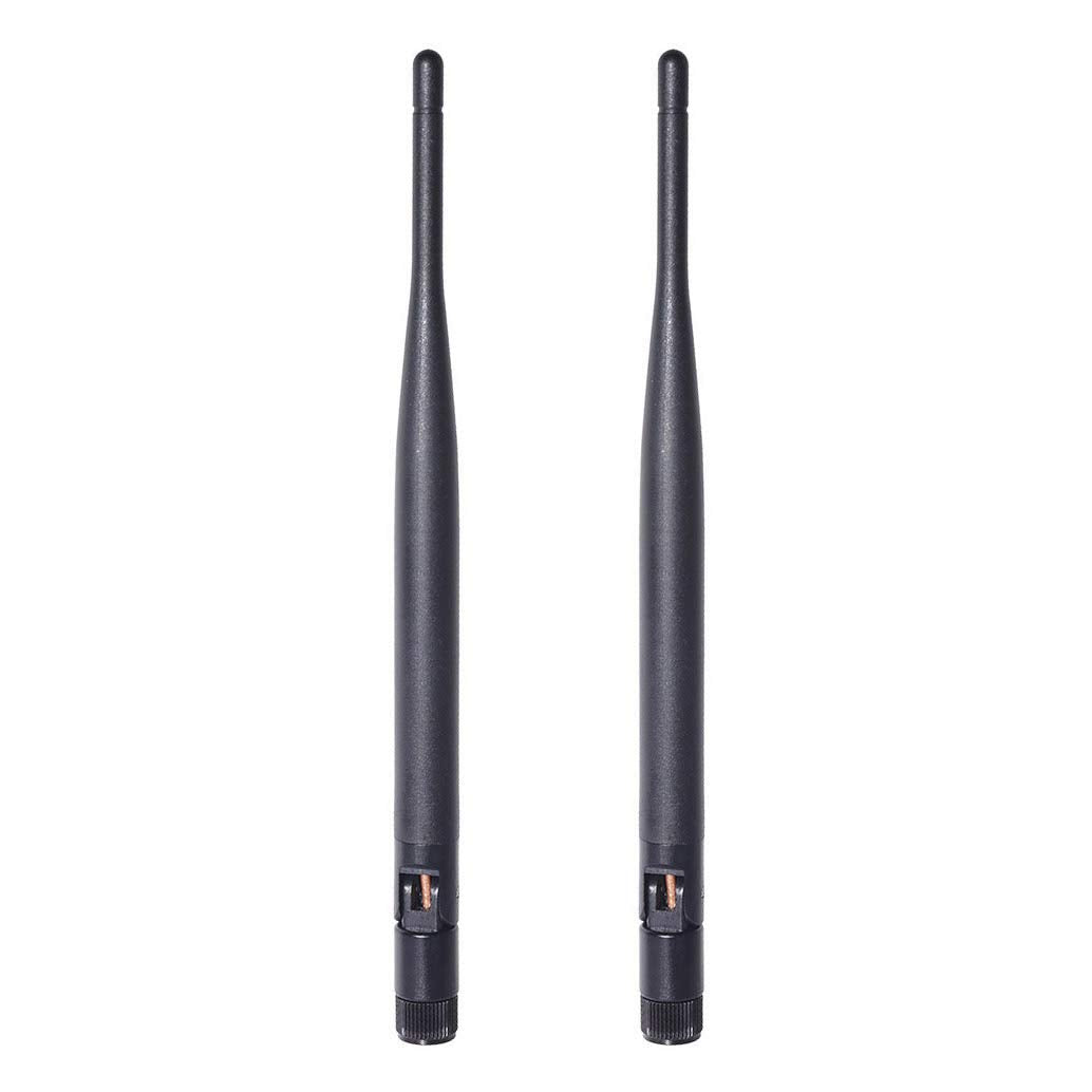 Bingfu Dual Band WiFi 2.4GHz 5GHz 5.8GHz 6dBi SMA Male Antenna (2-Pack) for Wireless Vedio Security IP Camera Recorder Surveillance Recorder Truck Trailer Rear View Backup Camera Reversing Monitor