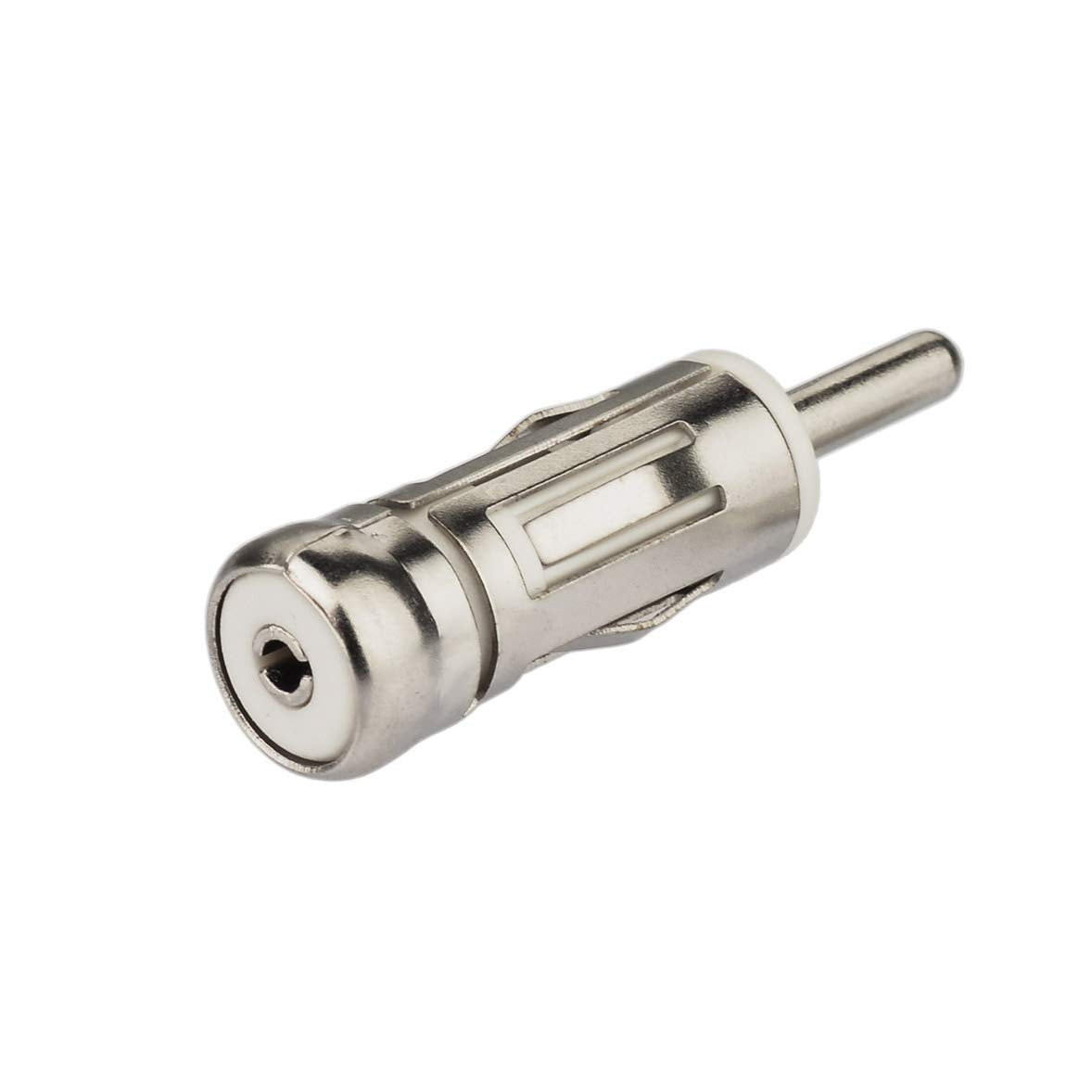 Bingfu Car Antenna Adapter Universal Car Stereo FM AM Radio Antenna Adapter Connector ISO to DIN Plug Connector (2-Pack) for Volkswagen Audi VW Skoda Vehicle Car Audio Radio Head Unit Stereo Receiver