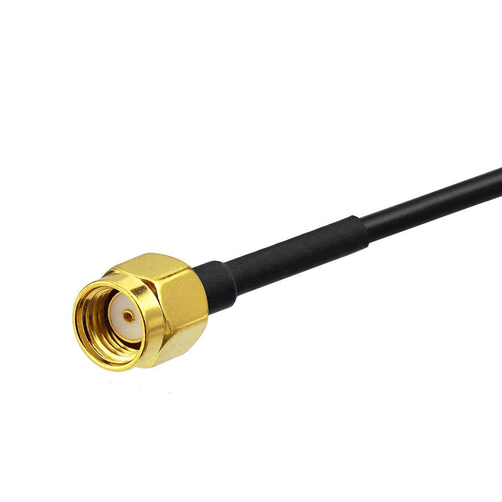 Bingfu RP-SMA Male to RP-SMA Female Bulkhead Mount RG174 WiFi Antenna Extension Coaxial Cable 20 feet for WiFi Router Wireless Network Card USB Adapter Security IP Camera Lora LoraWAN Gateway Hotspot