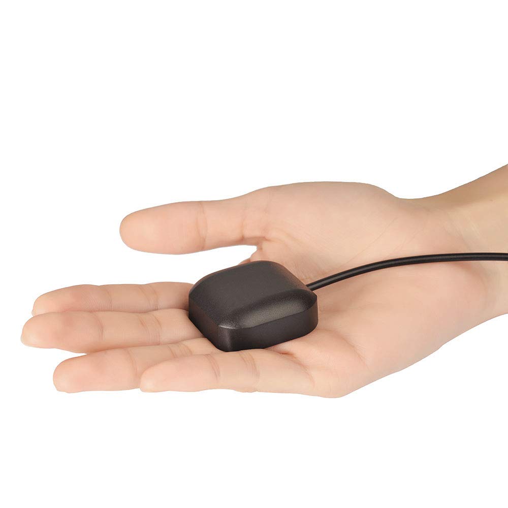 Bingfu Car GPS Antenna SMA Male Waterproof Active GPS Navigation Antenna for Car Stereo Radio Head Unit GPS Navigation System Modem Vehicle Tracker Real Time Monitor Security Camera IoT Router Gateway