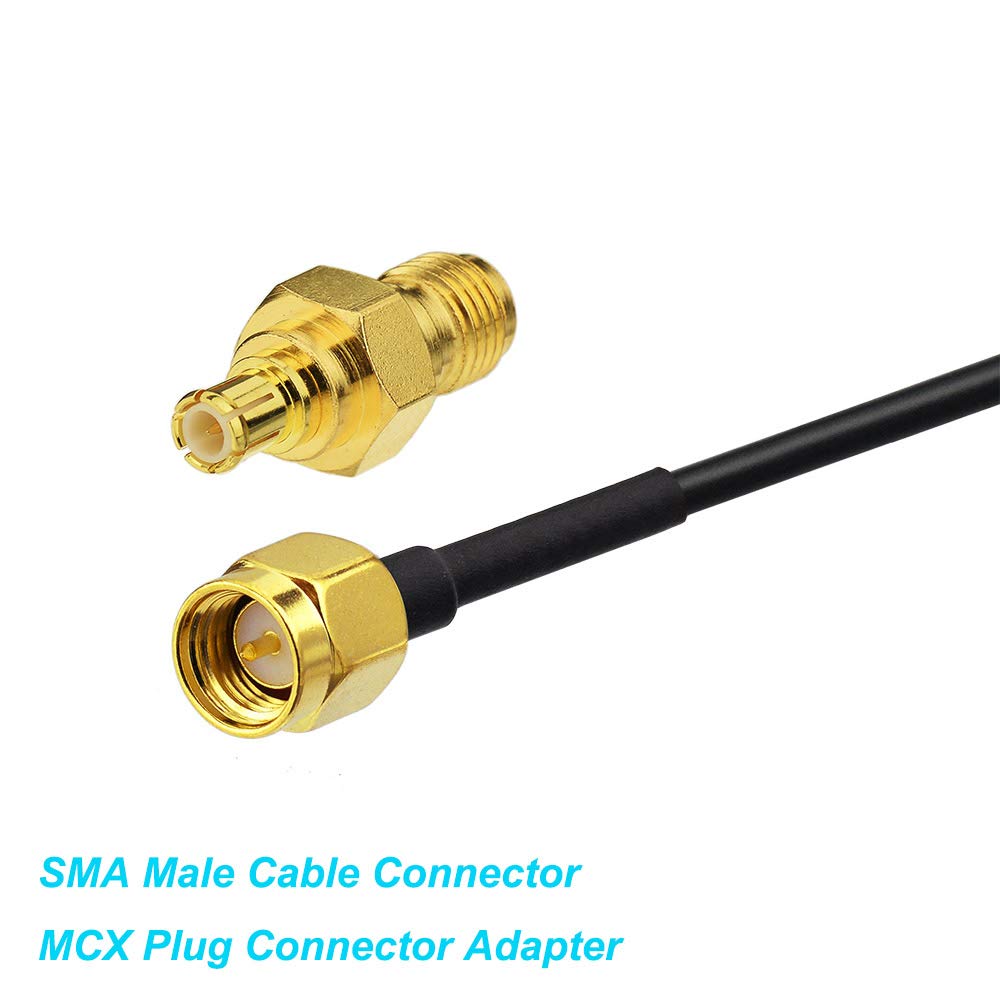 Bingfu Dual Band 978MHz 1090MHz 5dBi Magnetic Base SMA Male MCX Antenna for Aviation Dual Band 978MHz 1090MHz ADS-B Receiver RTL SDR Software Defined Radio USB Stick Dongle Tuner Receiver