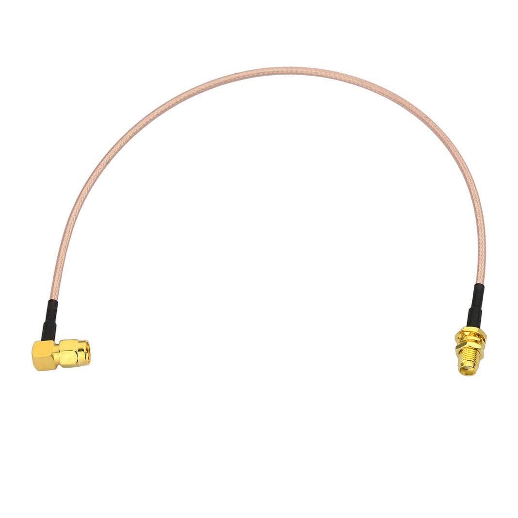Bingfu SMA Female Bulkhead Mount to SMA Male Right Angle RG316 Antenna Extension Cable 12 inch 30cm 2-Pack Compatible with 4G LTE Router Cellular RTL SDR Receiver