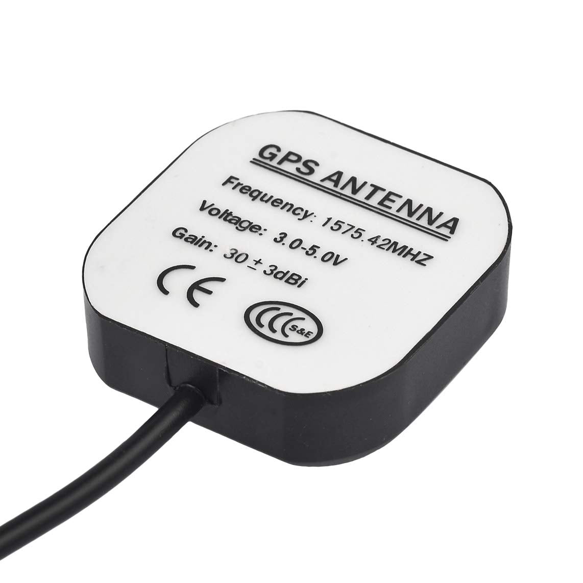 Bingfu Vehicle Waterproof Active GPS Navigation Antenna with SMA Male Connector for Car Stereo Head Unit GPS Navigation System Module Truck Marine Boat GPS Tracker Locator Real Time Tracking