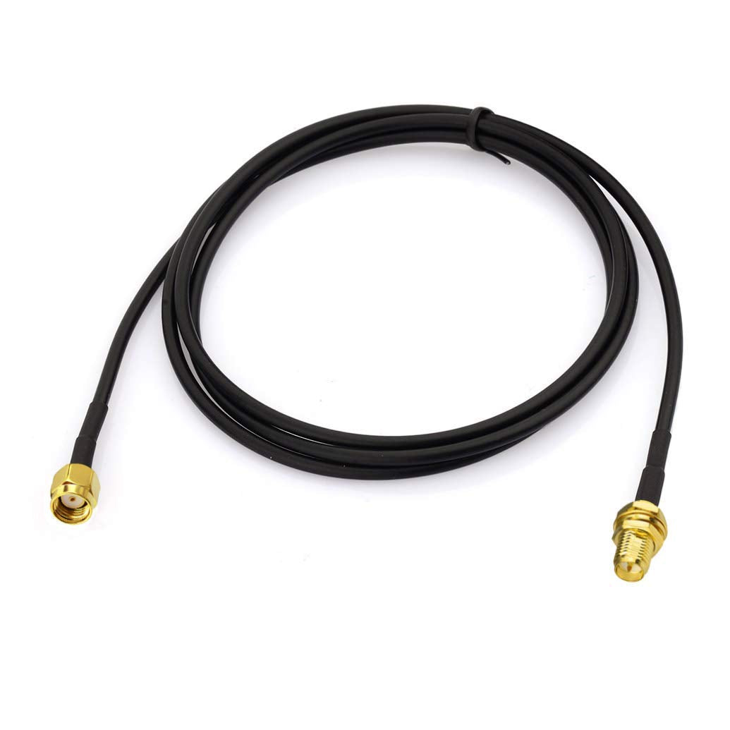 Bingfu WiFi Antenna Extension Cable 4-Pack RP-SMA Male to RP-SMA Female Bulkhead Mount RG174 Coaxial Cable 1m 3 feet for WiFi Router Security Camera Wireless Mini PCI Express PCIE Network Card Adapter