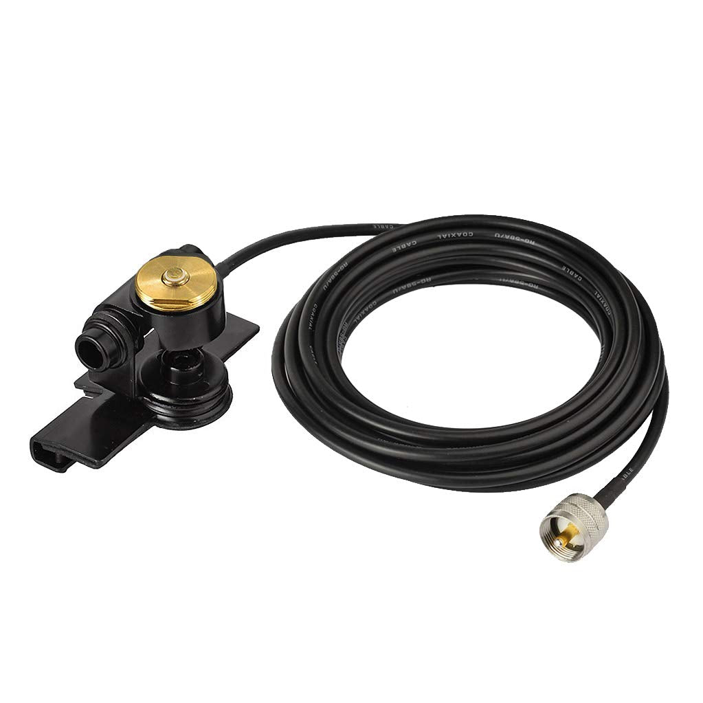 Bingfu Vehicle Mobile Radio Antenna NMO Mount Fix Bracket Lip Mount with UHF PL259 Male Connector 5m 16.5 feet RG58 U Cable for Car Truck Ham Radio Amateur Radio Mobile Radio Antenna
