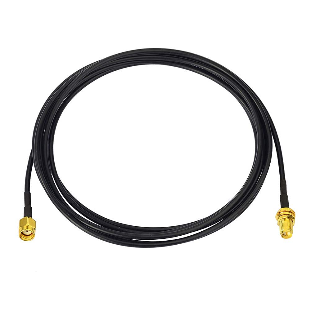 Bingfu RP-SMA Male to RP-SMA Female Bulkhead Mount RG174 WiFi Antenna Extension Coaxial Cable 2m 6.5 feet for WiFi Router Wireless Network Card USB Adapter Security IP Camera