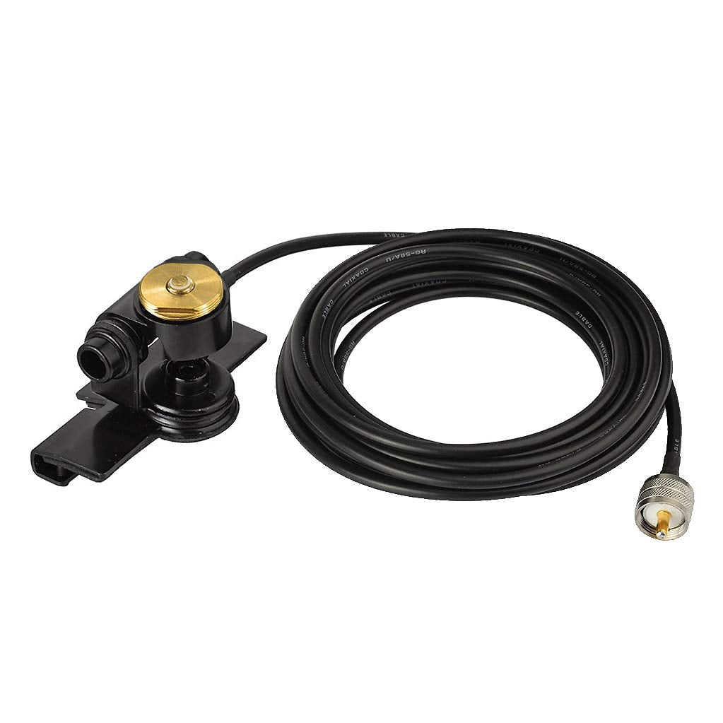 Bingfu Vehicle Mobile Radio Antenna NMO Mount Fix Bracket Lip Mount with UHF PL259 Male Connector 5m 16.5 feet RG58 U Cable for Car Truck Ham Radio Amateur Radio Mobile Radio Antenna