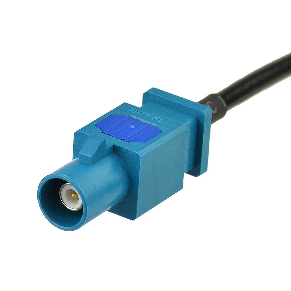 Bingfu Car Antenna Adapter Car Stereo FM AM Radio Antenna Adapter Cable Fakra Z Male to DIN Plug Connector Cable 30cm 1 feet for Car Stereo Audio HD Radio Head Unit CD Media Player Receiver