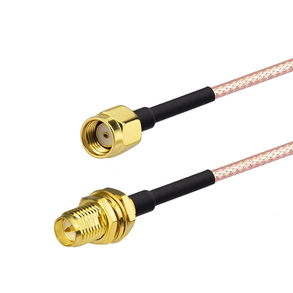 Bingfu WiFi Antenna Extension Cable (2-Pack) RP-SMA Male to RP-SMA Female Bulkhead Mount RG316 Cale 30cm 12 inch for WiFi Router Security IP Camera Wireless Mini PCI Express PCIE Network Card Adapter