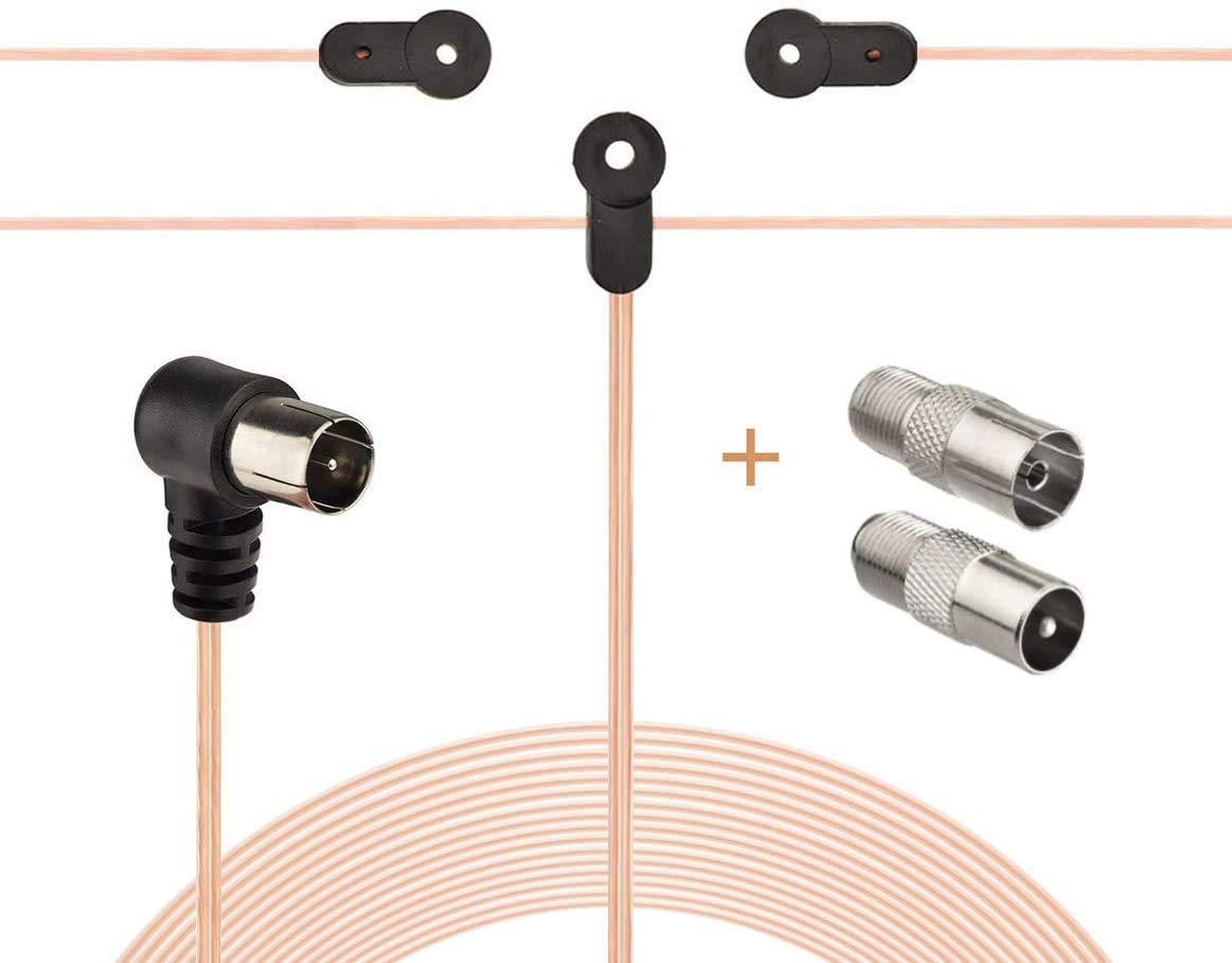 Bingfu FM Antenna FM Dipole Antenna 75 Ohm Indoor FM Radio Antenna AM Loop Antenna for Pioneer Onkyo Yamaha Marantz Indoor Bluetooth Home Stereo Receiver AV Audio Vedio Home Theater Receiver Tuner