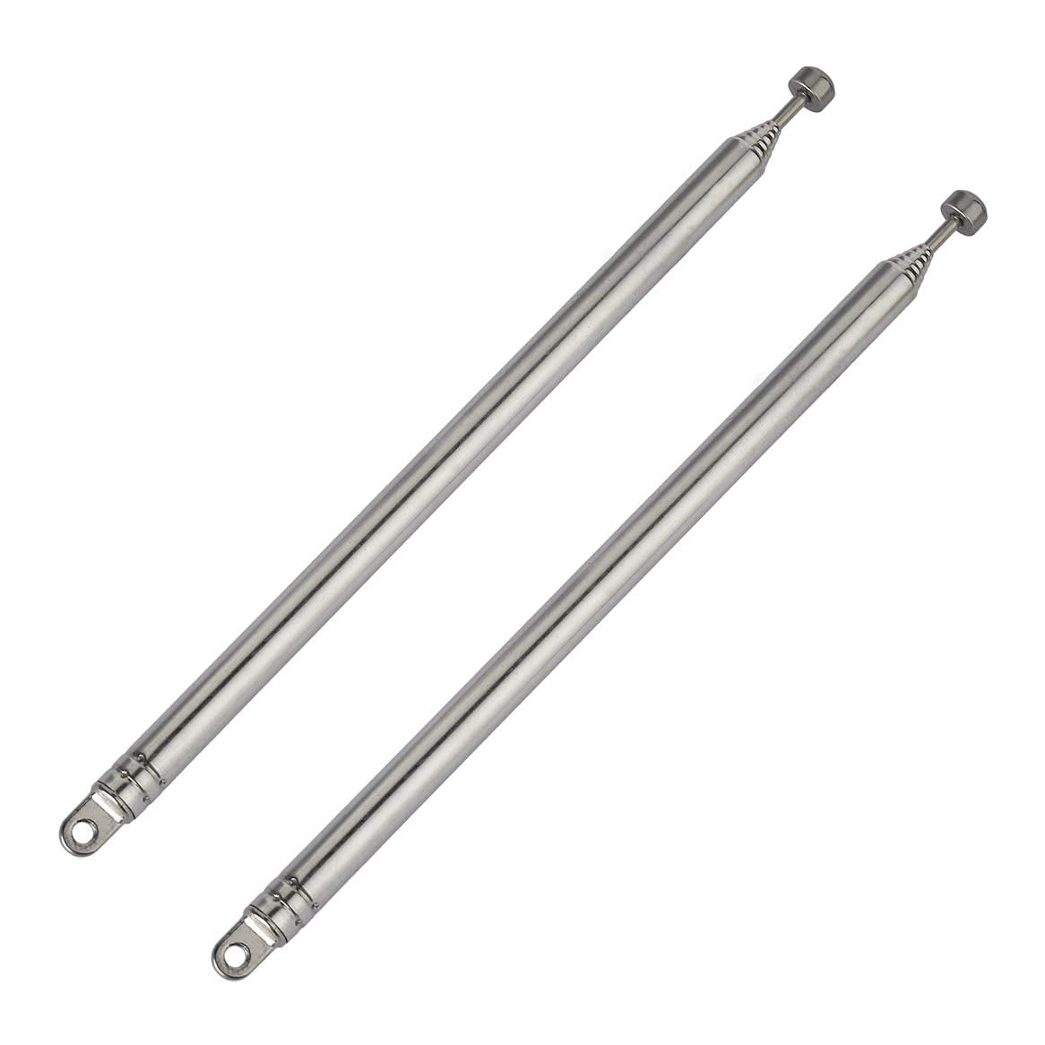 Bingfu 7 Sections Telescopic 74cm AM FM Antenna Portable Radio Antenna Replacement (2-Pack) Compatible with Indoor Portable Radio Home Stereo Receiver AV Audio Vedio Home Theater Receiver TV Tuner