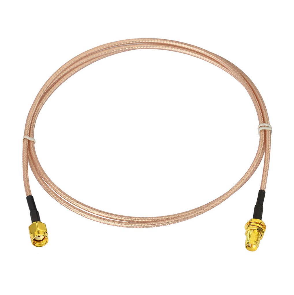 Bingfu WiFi Antenna Extension Cable (2-Pack) RP-SMA Male to RP-SMA Female Bulkhead Mount RG316 Cale 1m 3 feet for WiFi Router Security IP Camera Wireless Mini PCI Express PCIE Network Card Adapter
