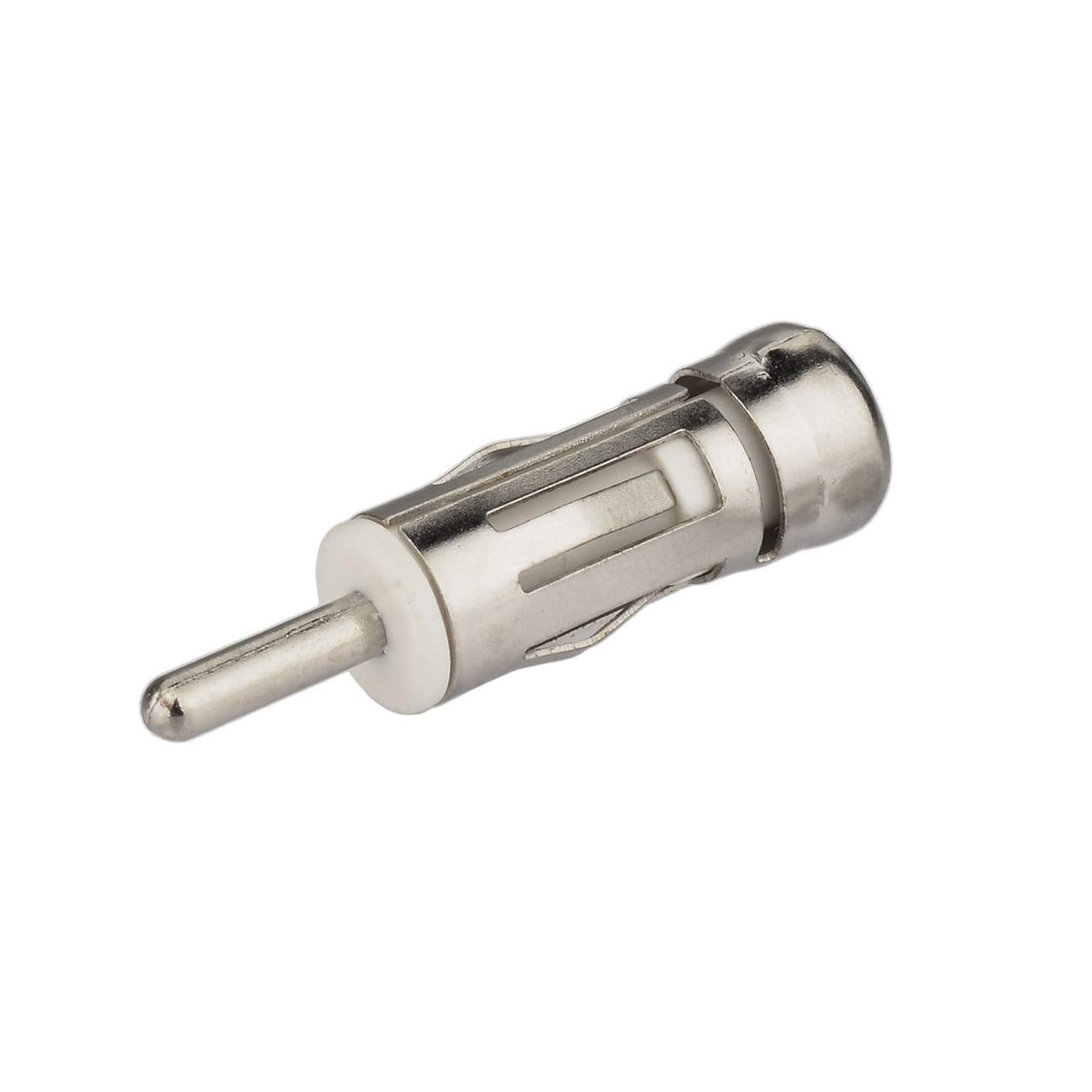 Bingfu Car Antenna Adapter Universal Car Stereo FM AM Radio Antenna Adapter Connector ISO to DIN Plug Connector (2-Pack) for Volkswagen Audi VW Skoda Vehicle Car Audio Radio Head Unit Stereo Receiver