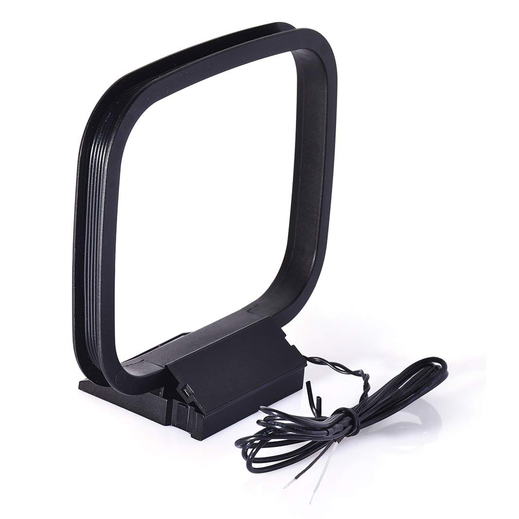 Bingfu AM Loop Antenna with 2 Pin Bare Wire Compatible with Pioneer Onkyo Yamaha Marantz Pyle Indoor Radio Bluetooth Home Stereo Receiver AV Audio Vedio Home Theater Receiver Power System