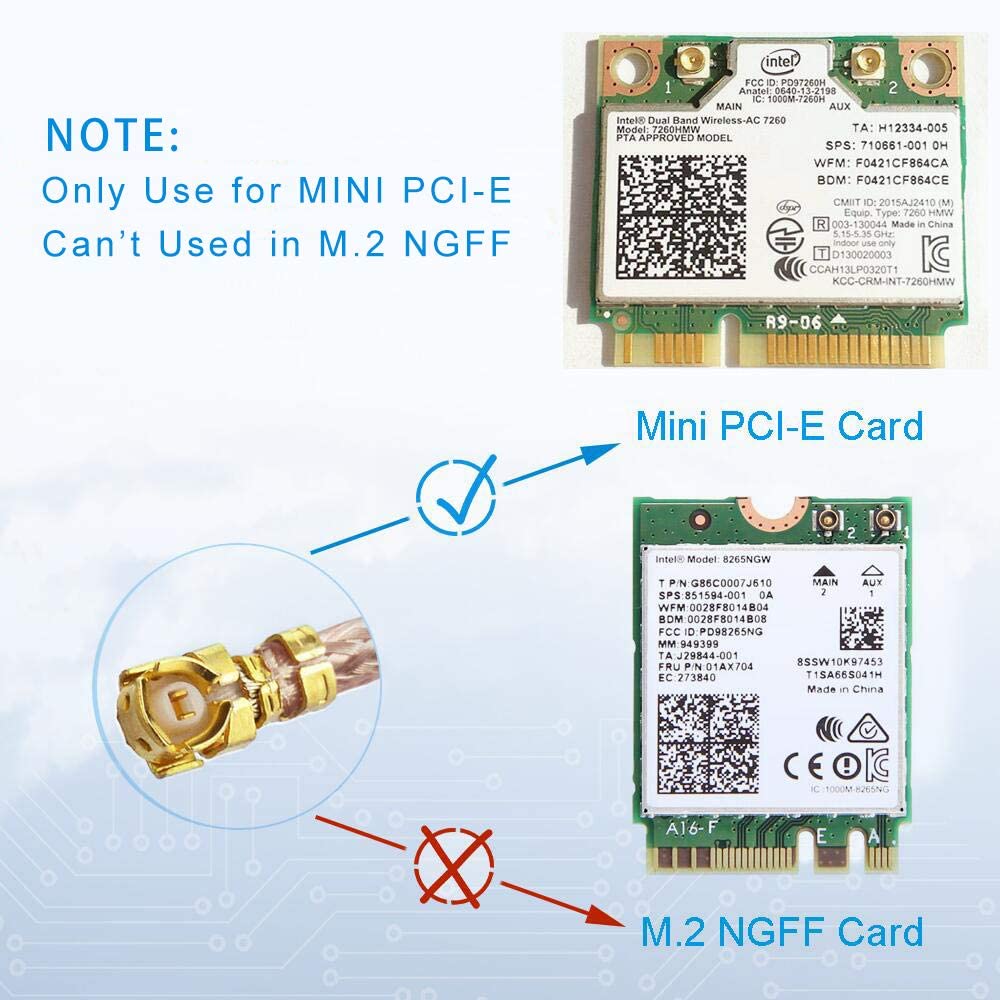 Bingfu U.FL IPX IPEX to RP-SMA Female Bulkhead Mount RG178 WiFi Antenna Adapter Coaxial Pigtail Cable 30cm 12 inch 2-Pack for WiFi Router Gateway Wireless Mini PCI Express PCIE Network Card Adapter