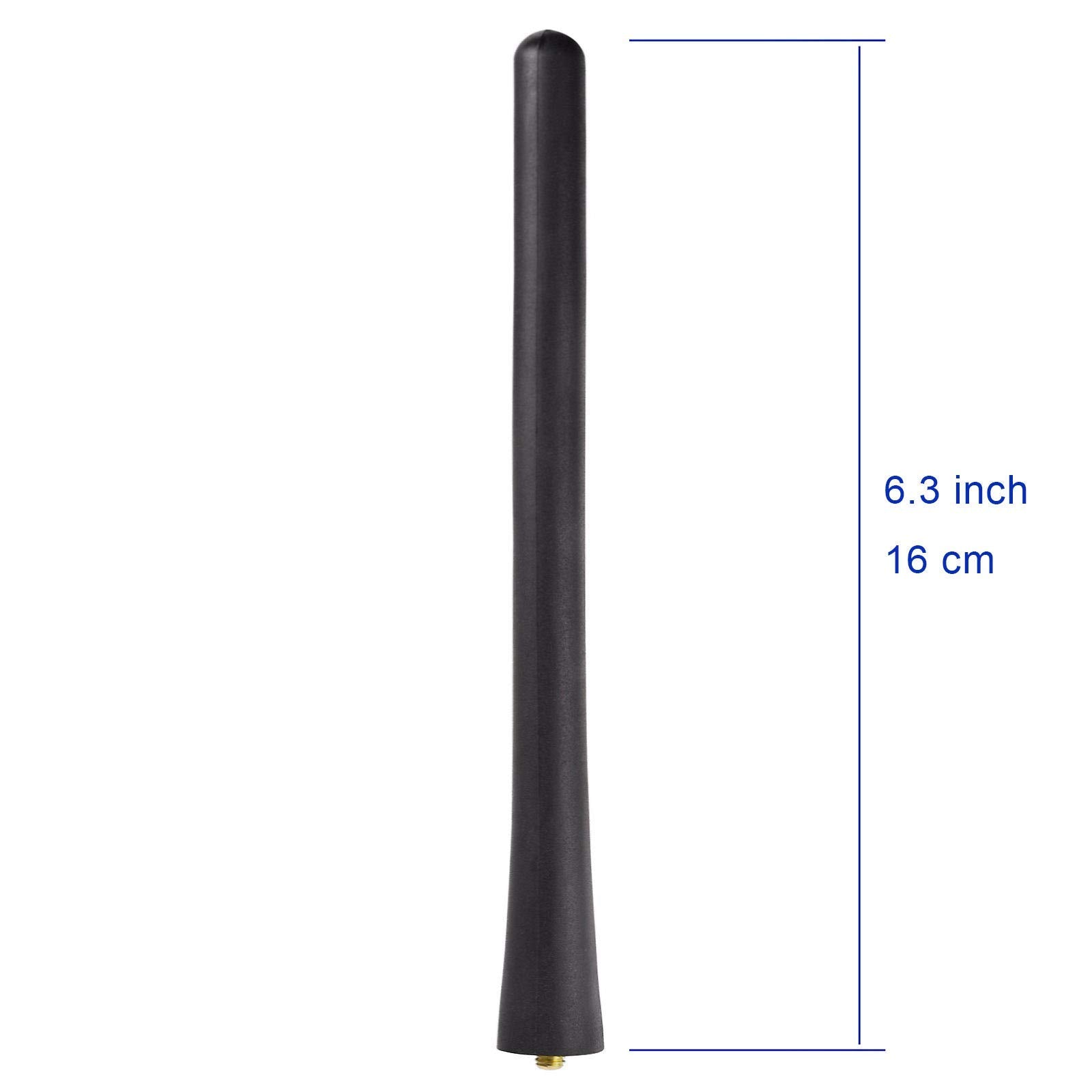 Bingfu Universal Vehicle Roof Mount Antenna Mast 6.3 inch Rubber Car Antenna Replacement Compatible with Toyota Honda Chevrolet Nissan Ford Jeep Subaru GMC