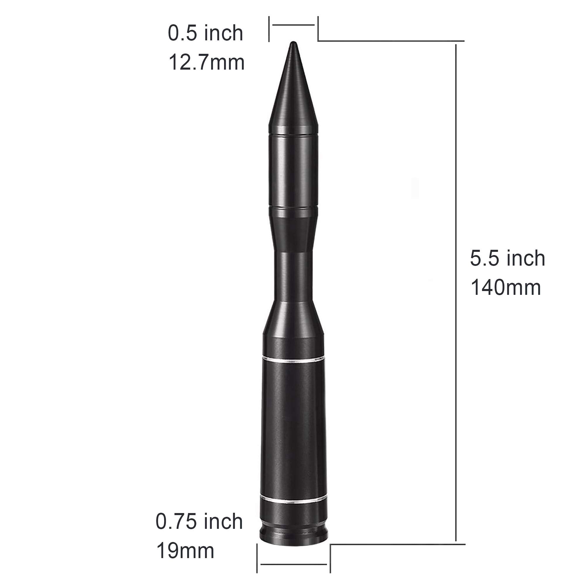 Bingfu Vehicle Bullet Antenna Mast Rocket Car Truck Antenna Replacement for Ford F Series F150 Raptor F250 F350 F450 Super Duty Ranger Explorer Dodge RAM 1500 2500 3500 Heavy Duty Classic Pickup Truck