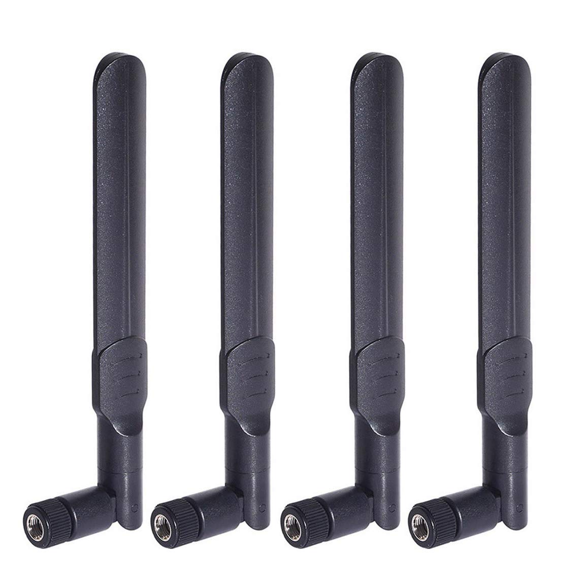 Bingfu Dual Band WiFi 2.4GHz 5GHz 5.8GHz 8dBi MIMO RP-SMA Male Antenna (4-Pack) for WiFi Router Wireless Network Card USB Adapter Security IP Camera Video Surveillance Monitor