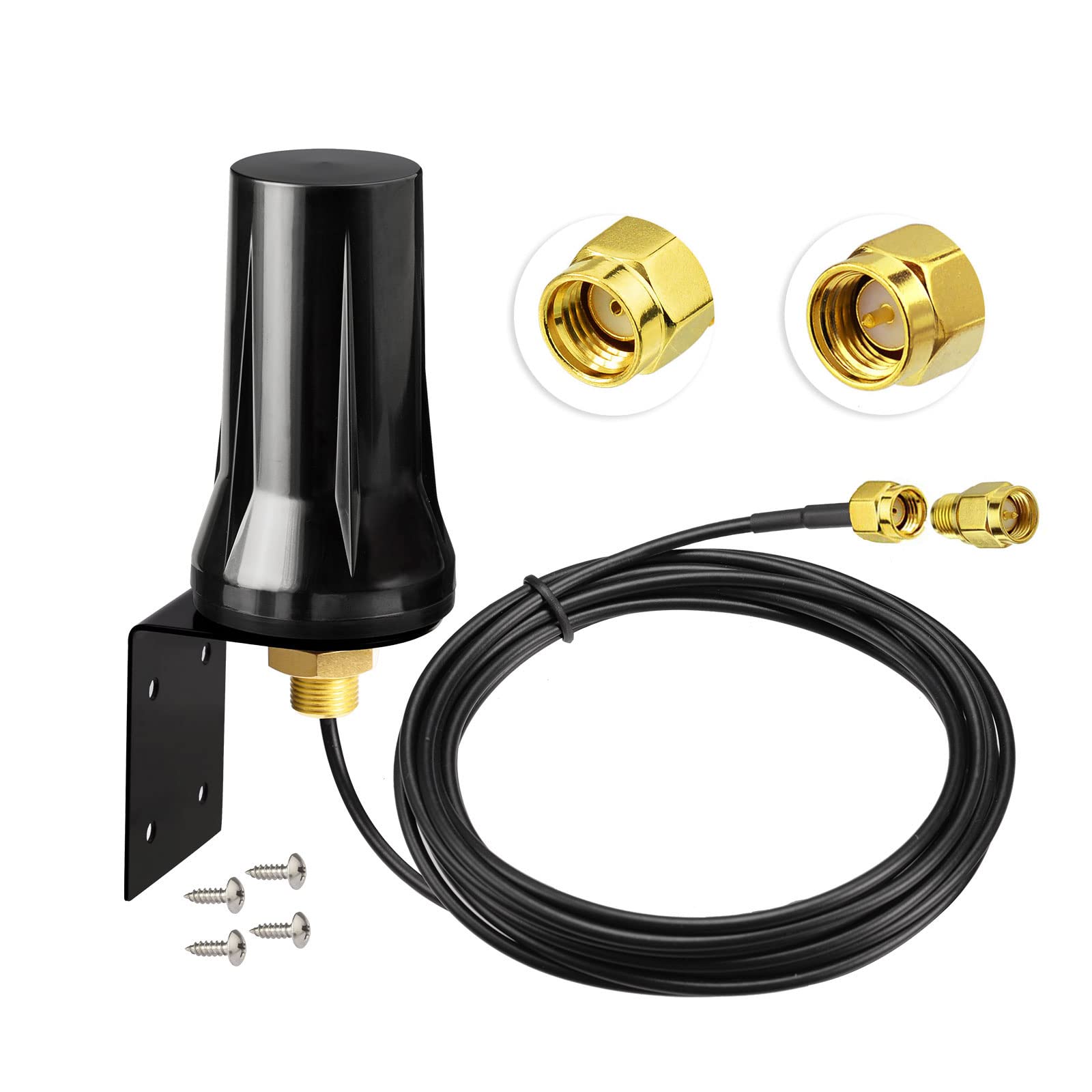 Bingfu 4G LTE Cellular Trail Camera Antenna Fixed Bracket Wall Mount RP-SMA Male Antenna Compatible with 4G LTE Cellular Trail Camera Game Camera Wildlife Hunting Camera Outdoor Mobile Security Camera