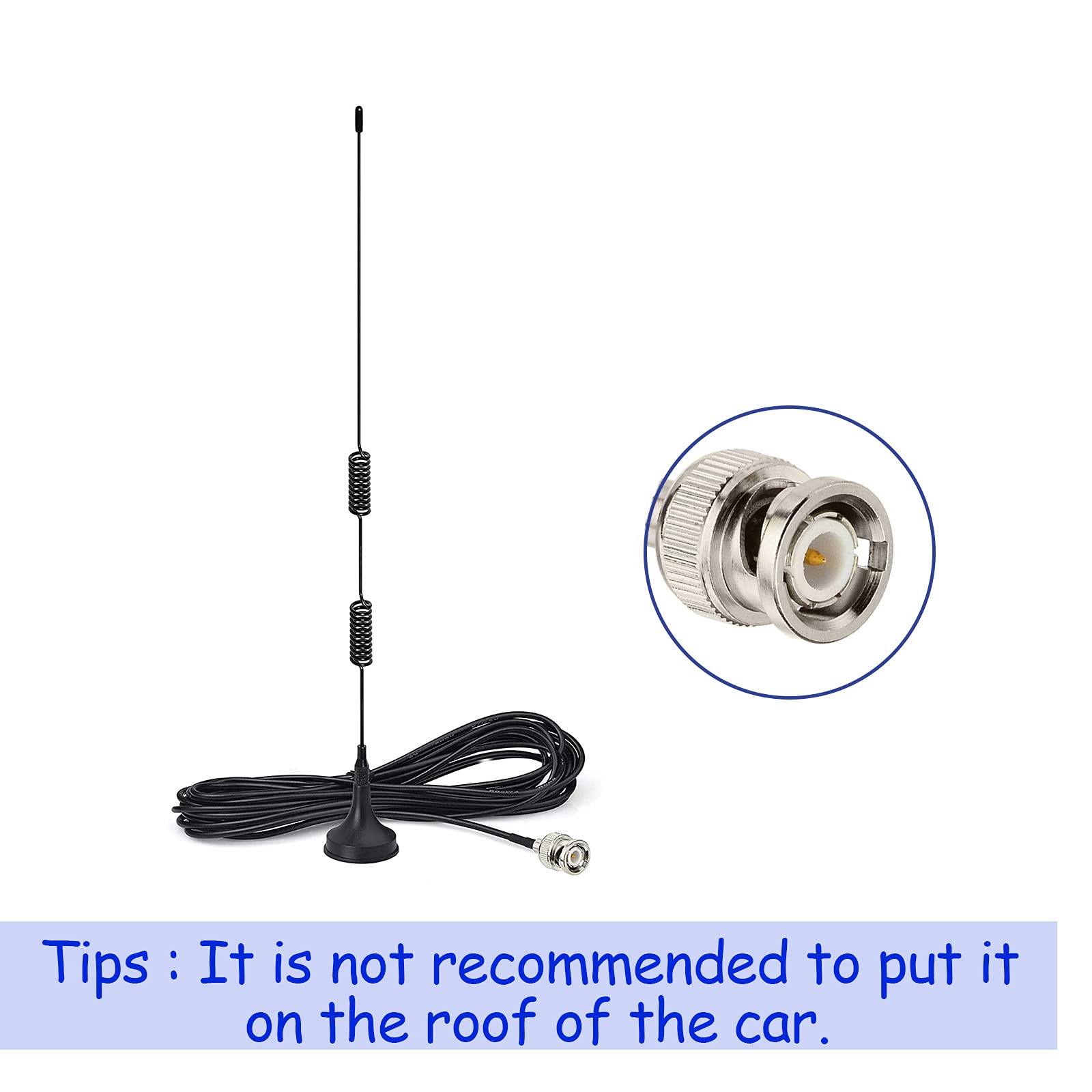 Bingfu 20-1300MHz Police Scanner Antenna Radio Scanner Magnetic Base Antenna HF VHF UHF Ham Radio BNC Male Antenna (2-Pack) Compatible with Uniden Bearcat Whistler Radio Shack Police Radio Scanner