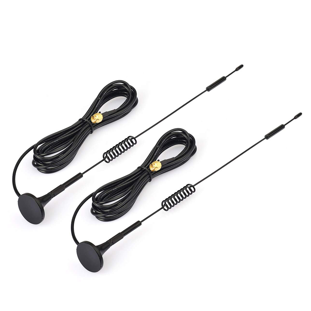 Bingfu 4G LTE 7dBi Magnetic Base MIMO SMA Male Antenna (2-Pack) Compatible with 4G LTE Wireless CPE Router Hotspot Cellular Gateway Industrial IoT Router