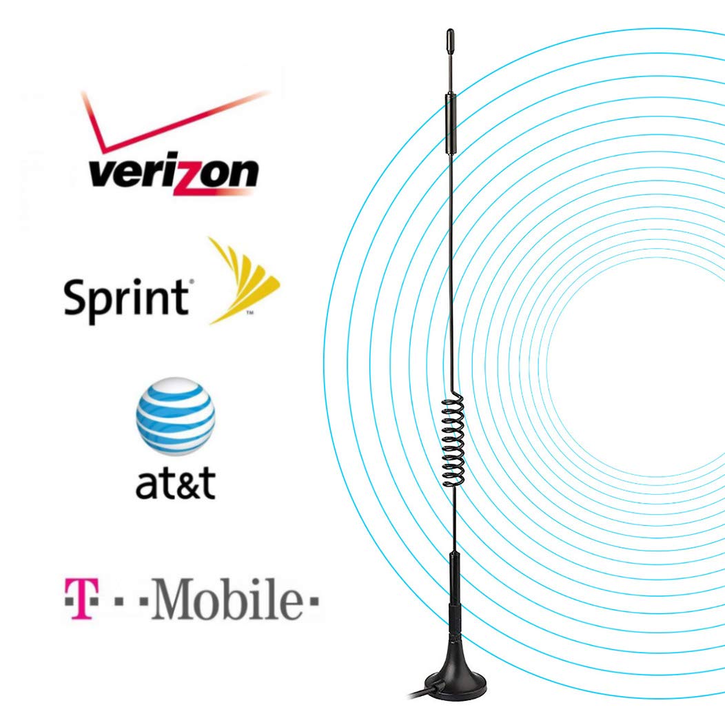Bingfu 4G LTE 7dBi Magnetic Base MIMO SMA Male Antenna (2-Pack) Compatible with 4G LTE Wireless CPE Router Hotspot Cellular Gateway Industrial IoT Router