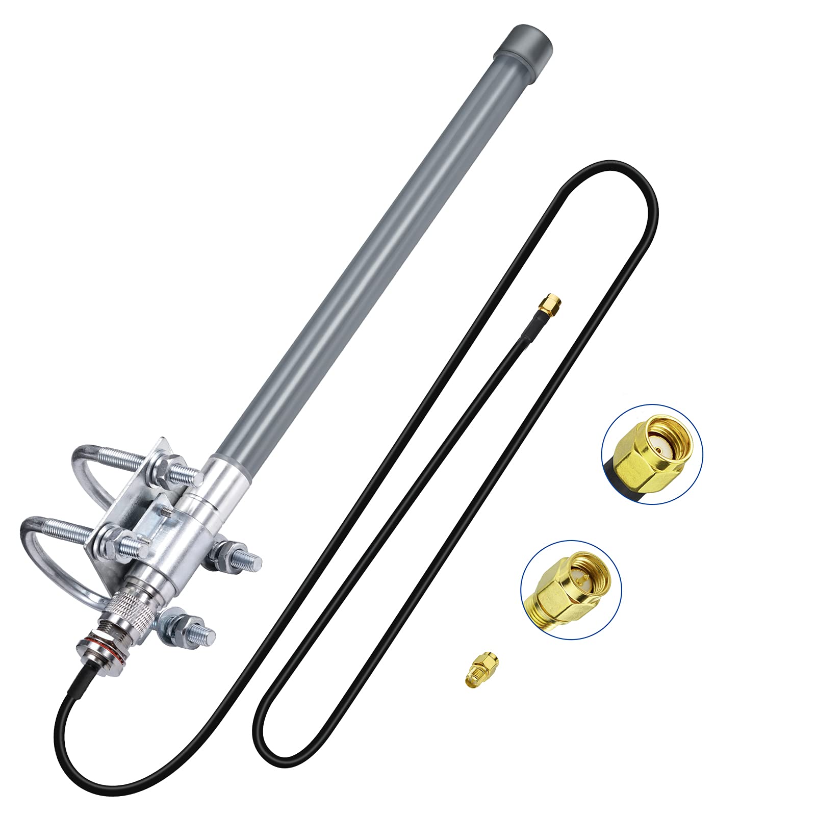 Bingfu Outdoor Lora 915mhz Antenna 5dBi with 3.3ft Low Loss RG58 Extention Cable for RAK Nebra Bobcat HNT Helium Hotspot Miner SyncroBit LoraWan Gateway Lora Module Repeater RP-SMA SMA Antennae