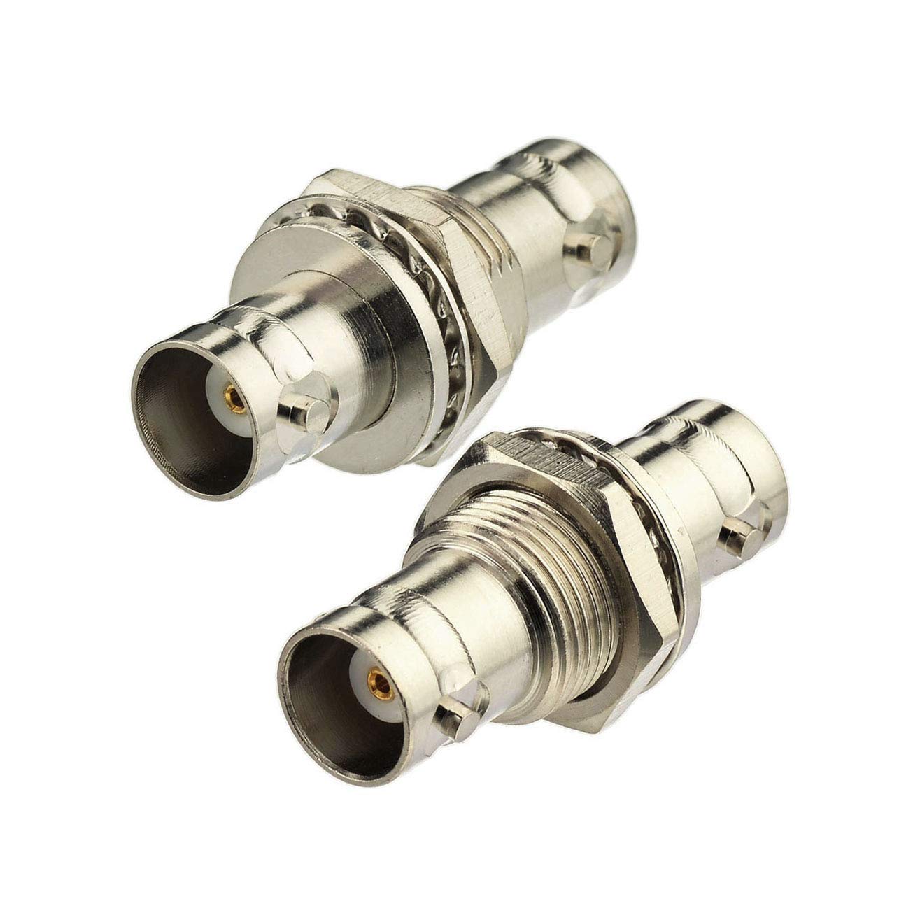 Bingfu BNC Female to BNC Female 50 Ohm Coaxial Connector Adapter 2-Pack for Wireless Microphone System Receiver CB Amateur Radio UHF VHF Ham Radio Mobile Radio Antenna Front Patch Panel Rack Mount