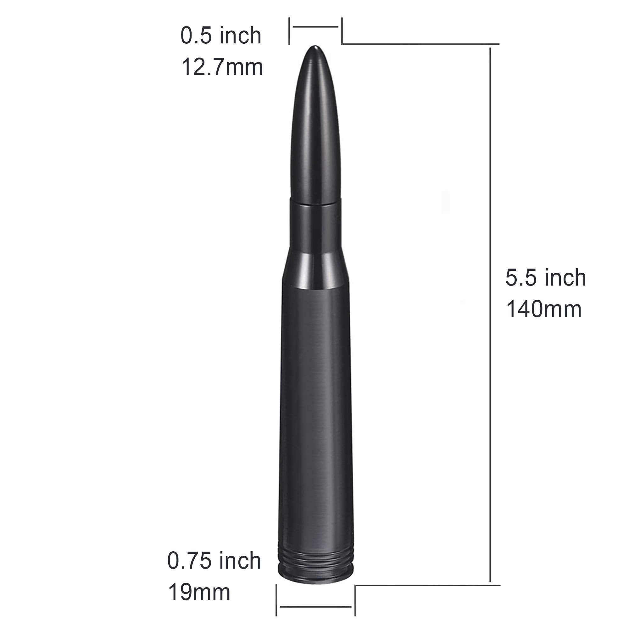 Bingfu Vehicle Bullet Antenna Mast Car Truck Antenna Replacement for GM Chevy Chevrolet Silverado 1500 2500 3500 HD Avalanche GMC Sierra 1500 2500 3500 Denali Heavy Duty Pickup Trucks