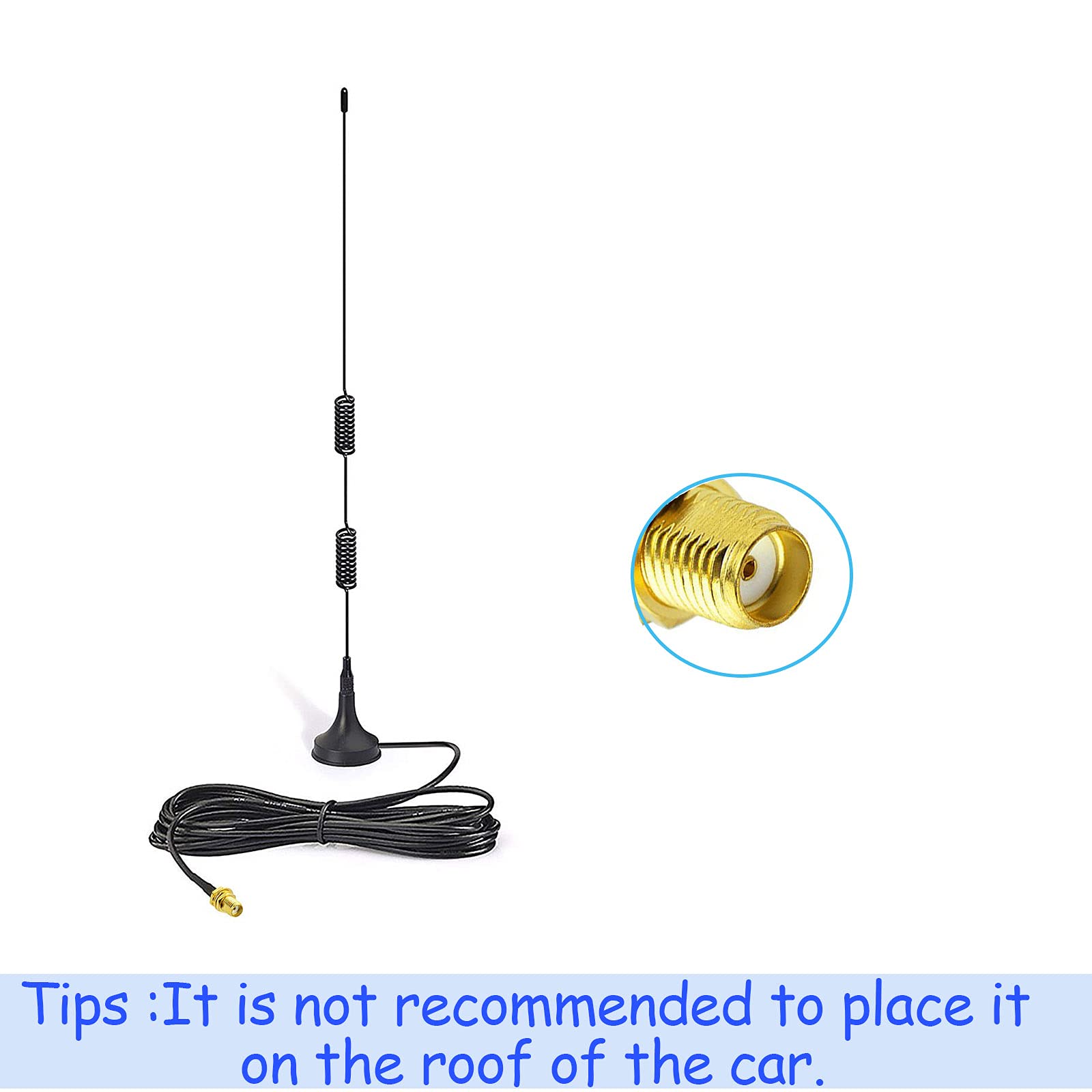 Bingfu Dual Band VHF UHF 136-174MHz 400-470MHz Ham Radio Antenna Handheld Two Way Radio Magnetic Base SMA Female Antenna for Kenwood Wouxun BaoFeng BF-F8HP UV-5R UV-82 BF-888S Ham Radio Walkie Talkie