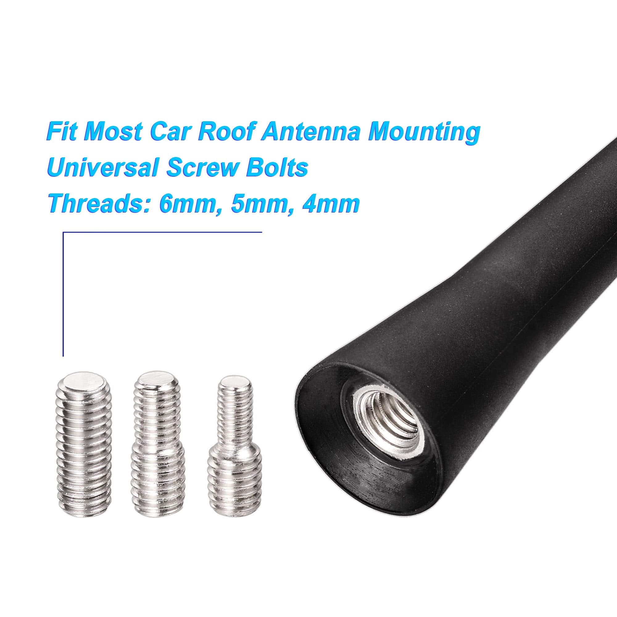 Bingfu Universal Vehicle Roof Mount Rubber Antenna Mast 10 inch Flexible Car Antenna Replacement Compatible with Toyota Honda Chevrolet Nissan Ford Jeep Subaru GMC