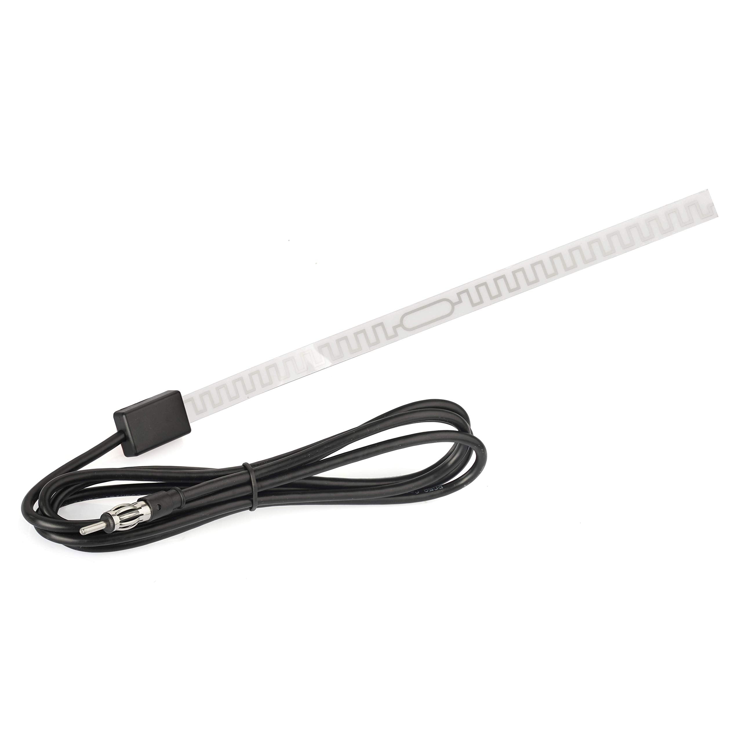 Bingfu Car Hidden Antenna Car Stereo AM FM Radio Antenna Car Windshield Window Glass Hidden Adhesive Mount Antenna Aerial for Vehicle Truck SUV Car Stereo Audio Radio Head Unit CD Media Receiver