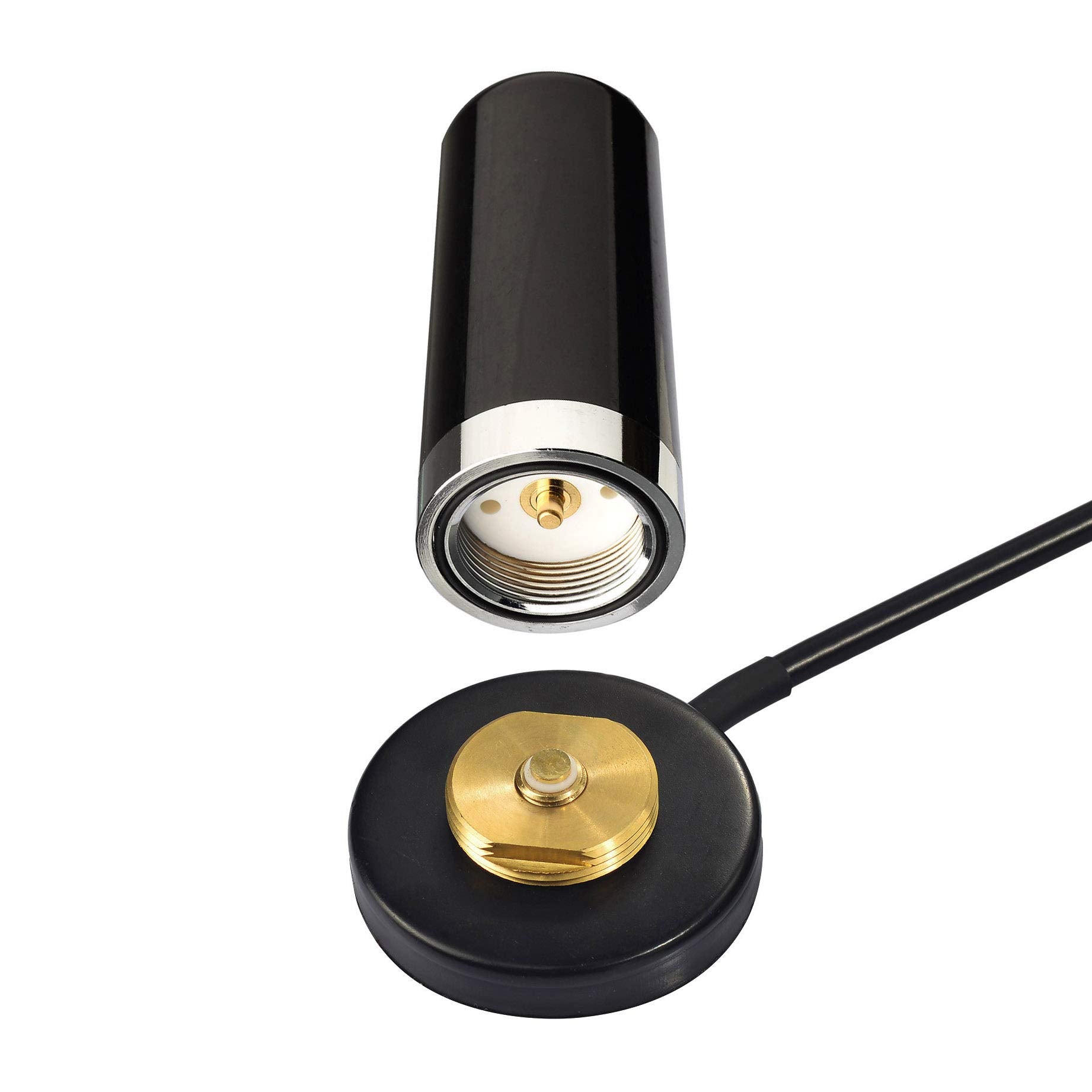 Bingfu Vehicle Ham Radio Mobile Radio Antenna Dual Band VHF UHF 136-174MHz 400-470MHz NMO Mount Magnetic Base Low Profile Antenna PL259 Male Connector for Car Truck Amateur Radio Marine VHF Radio